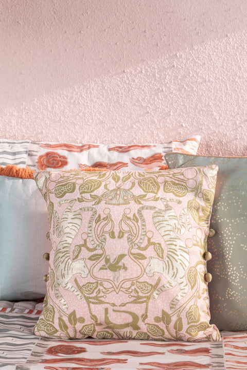 PRINT & PATTERN CUSHIONS Kabini   Soft Pink Cushion Cover (41 Cm X 41 Cm)