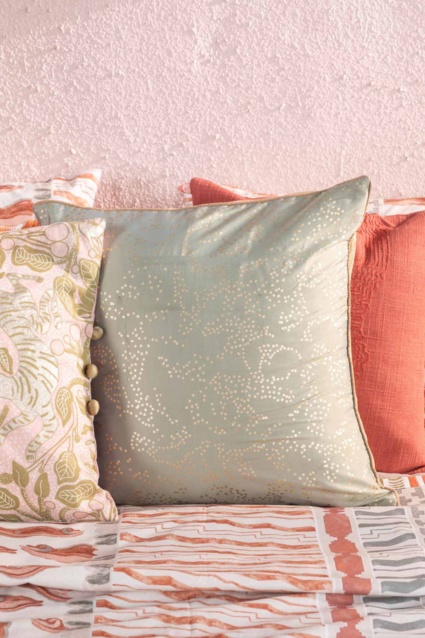 PRINT & PATTERN CUSHIONS Kabini Stars   Misty Gold Cushion Cover (46 Cm X 46 Cm)