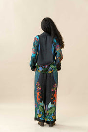 BOTTOMS Kabini Tiger Boxy Pants (Nightsky Teal)