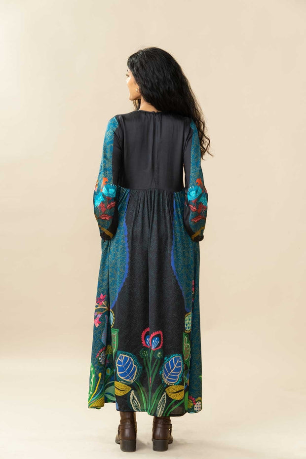 DRESSES Kabini Tiger Midi Dress (Nightsky Teal)