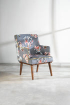 Kabo Accent Chair in Palmyrah Slate Grey Fabric