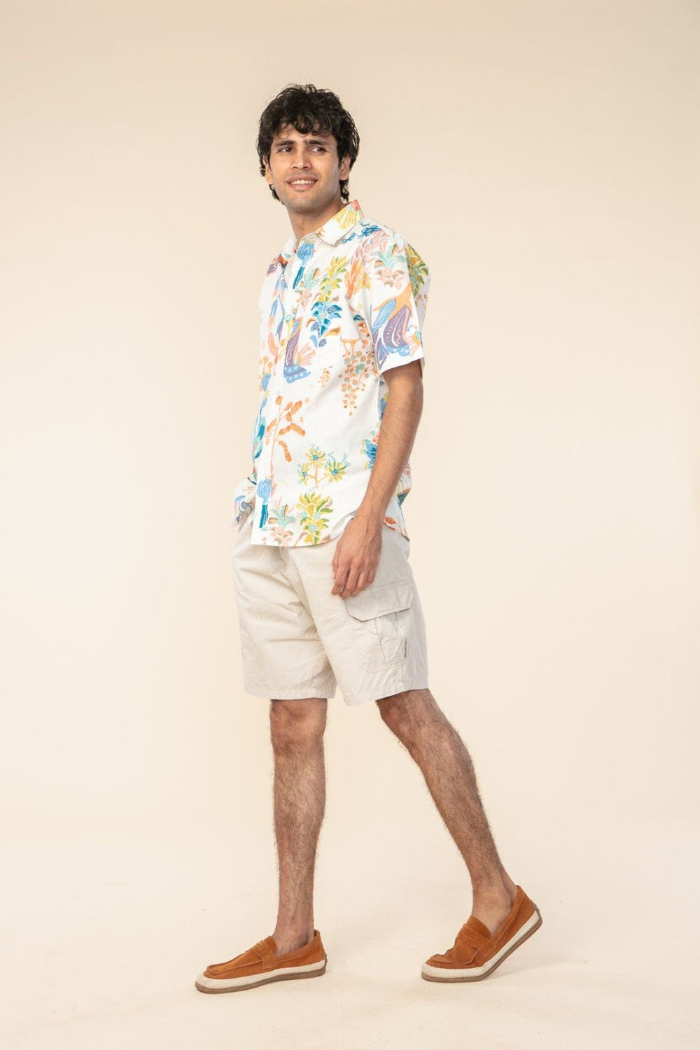 SHIRTS Kachnar Printed Shirt (Curious Peach)