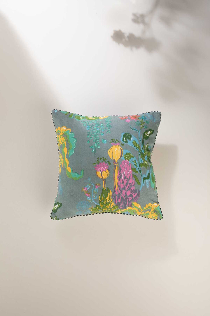 PRINT & PATTERN CUSHIONS Kachnar Green Fields Cushion Cover (46 Cm X 46 Cm)