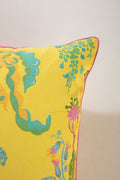 PRINT & PATTERN CUSHIONS Kachnar Yellow Fields Cushion Cover (61 Cm X 61 Cm)