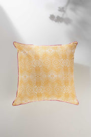 PRINT & PATTERN CUSHIONS Kachnar Yellow Fields Cushion Cover (61 Cm X 61 Cm)
