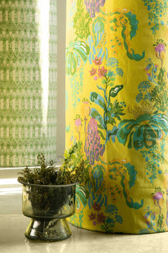 PRINT & PATTERN UPHOLSTERY FABRICS Kachnar Printed Upholstery Fabric (Yellow Fields)