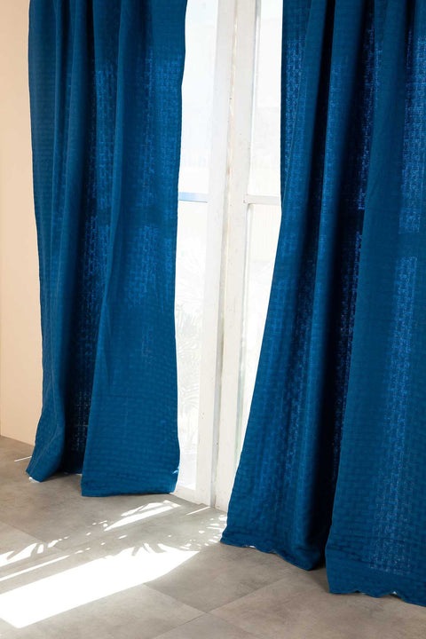 CURTAINS Kada Cotton Drapes And Blinds (Indigo)