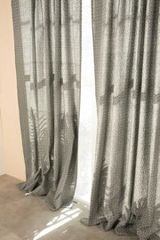 CURTAINS Kada Cotton Drapes And Blinds (Ivory And Grey)