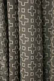 PRINT & PATTERN HEAVY FABRICS Kada Patterned Heavy Fabric And Curtains (Ivory And Grey)