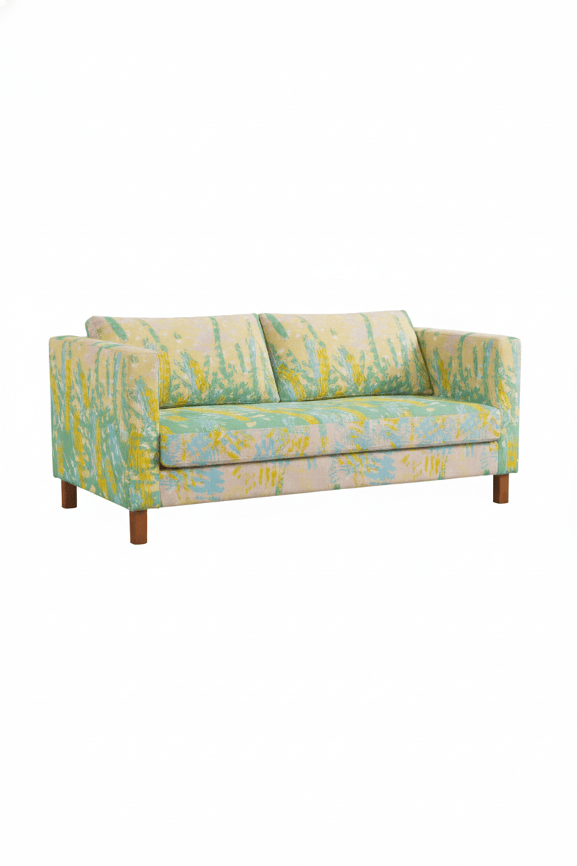 PRINT & PATTERN UPHOLSTERY FABRICS Kagal Dawn Yellow Printed Upholstery Fabric