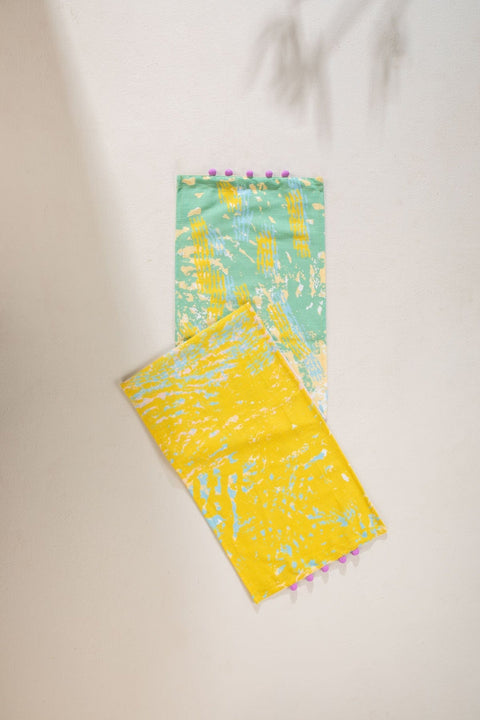 TABLE RUNNERS Kagal Dawn Yellow Table Runner