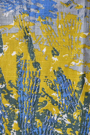CURTAINS Kagal Cotton Drapes And Blinds (Blue And Yellow)