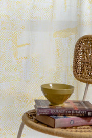 CURTAINS Kantha Yellow Sheer Curtain (Voile)