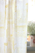 COTTON FABRIC AND CURTAINS Kantha Cotton Fabric And Curtains (Yellow)