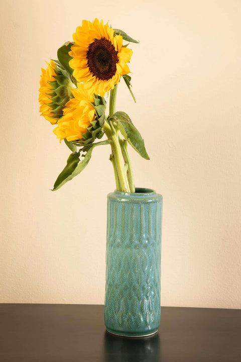 FLOWER VASES Karah Ceramic Vase (Jade Blue)