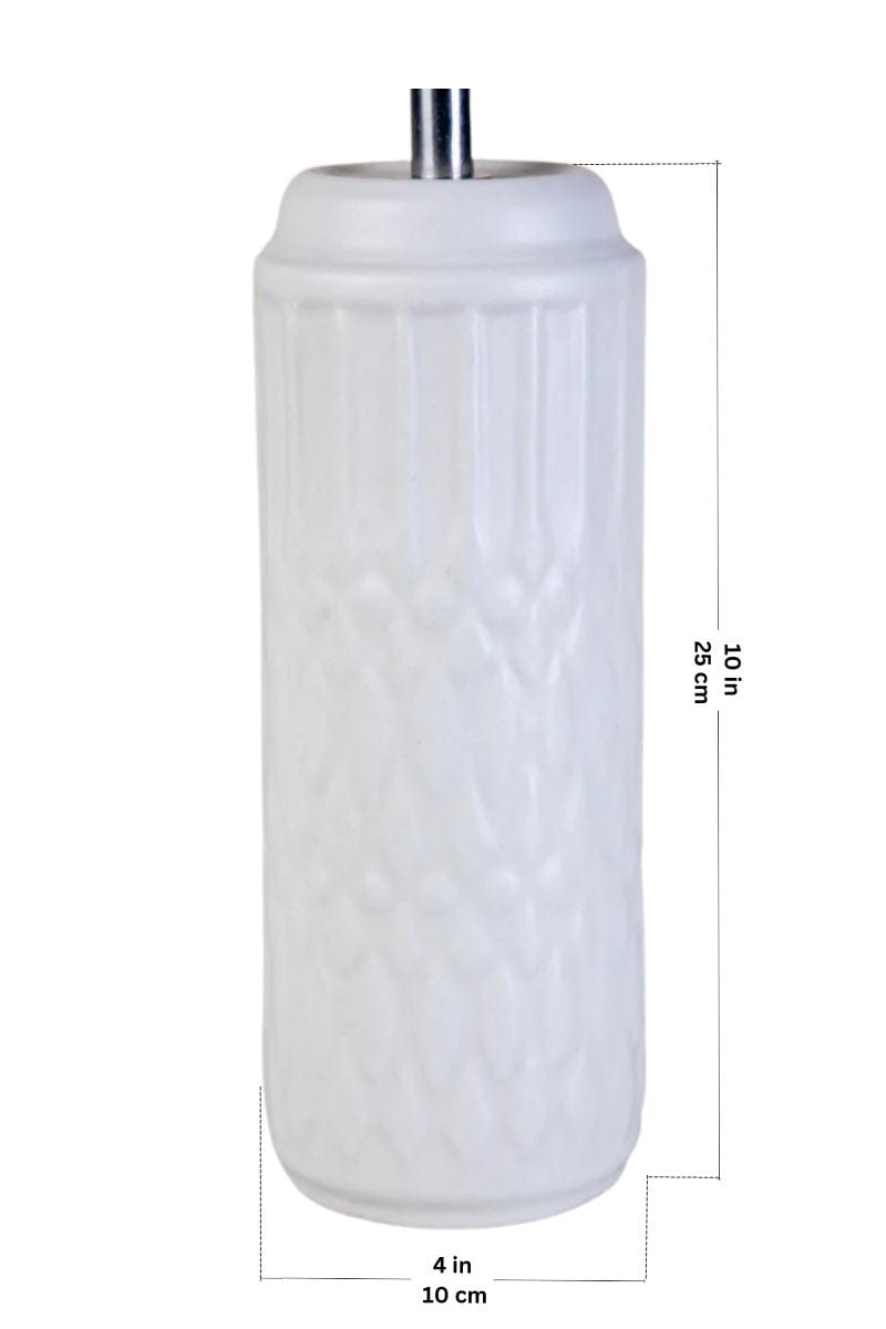 Karah Ceramic Table Lamp (Matt White)