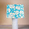 Karah Ceramic Table Lamp with Gypsy Rose Taper Drum Lampshade (Aqua Blue)