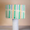Karah Ceramic Table Lamp with Geo Block Drum Lampshade (Celadon Green)
