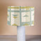 Karah Ceramic Table Lamp with Cambaya Drum Lampshade (Misty Grey)