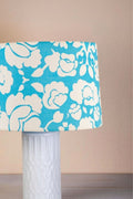 Gypsy Rose Medium Taper Drum Lampshade (Aqua Blue)