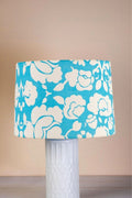 Gypsy Rose Medium Taper Drum Lampshade (Aqua Blue)
