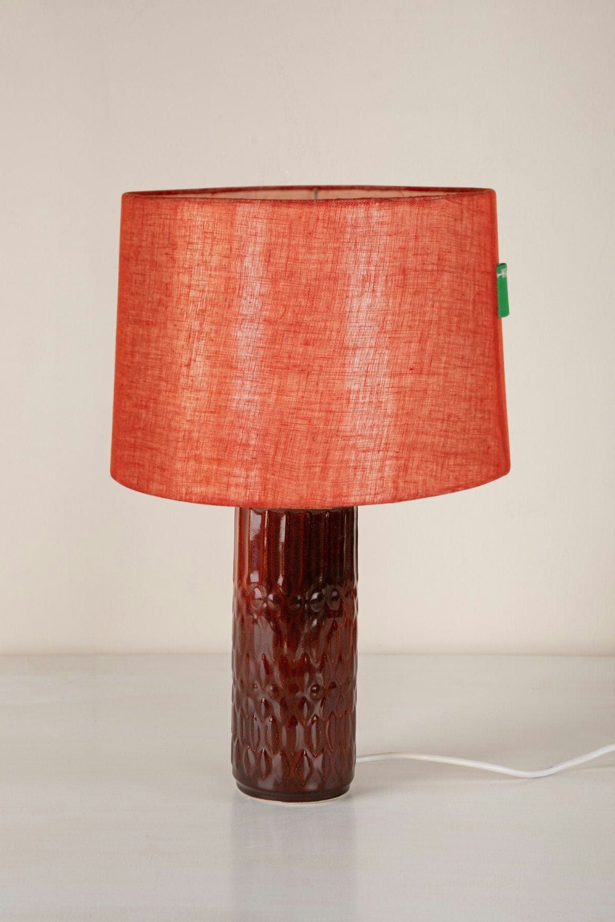 Karah Ceramic Table Lamp (Mineral Red)