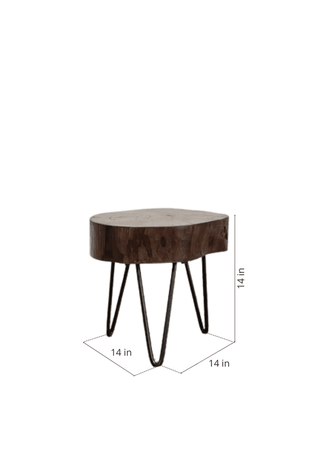 SIDE TABLES Karai Acacia Wood And Metal Side Table