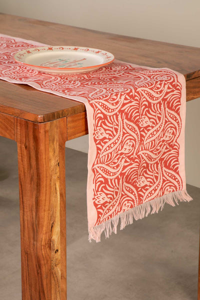 TABLE RUNNERS Karee Coral Red Table Runner