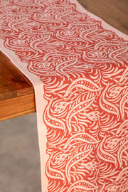 TABLE RUNNERS Karee Coral Red Table Runner