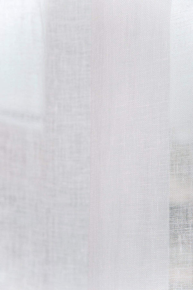 SOLID & TEXTURED SHEER FABRICS Kendal Sheer Fabric And Curtains (White)