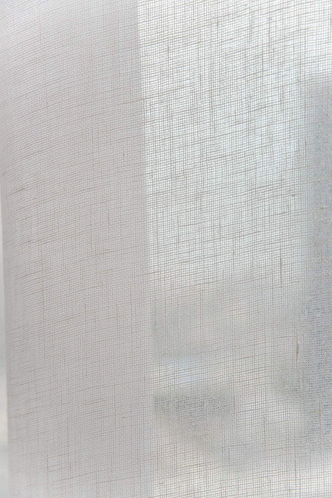 SOLID & TEXTURED SHEER FABRICS Kendal Sheer Fabric And Curtains (White)