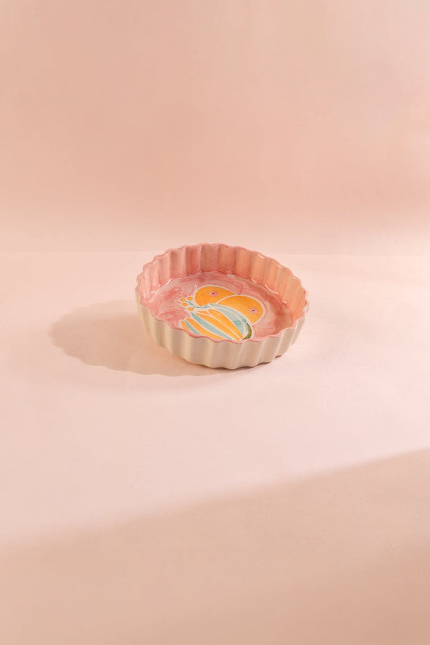 BAKING DISHES Keora  Soft Pink Quiche Dish