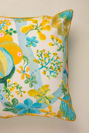 SHAMS & FLOOR CUSHIONS Keora Honey Bloom Floor Cushion Cover (61 Cm X 61 Cm)
