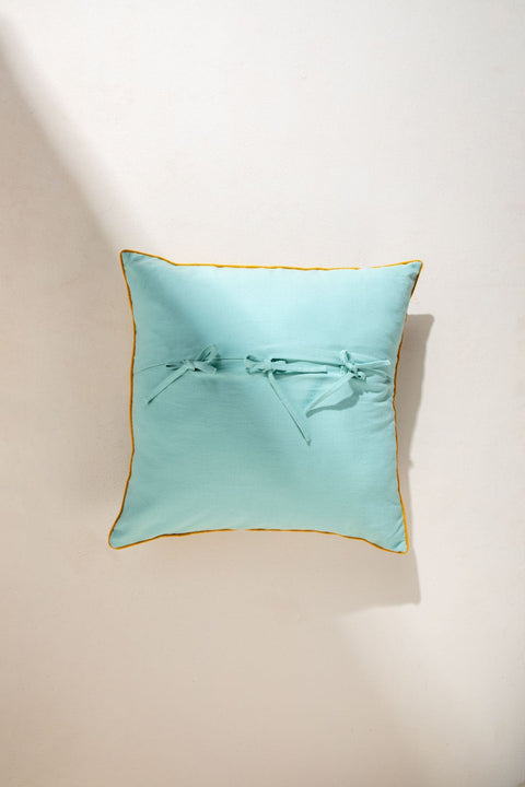 SHAMS & FLOOR CUSHIONS Keora Honey Bloom Floor Cushion Cover (61 Cm X 61 Cm)