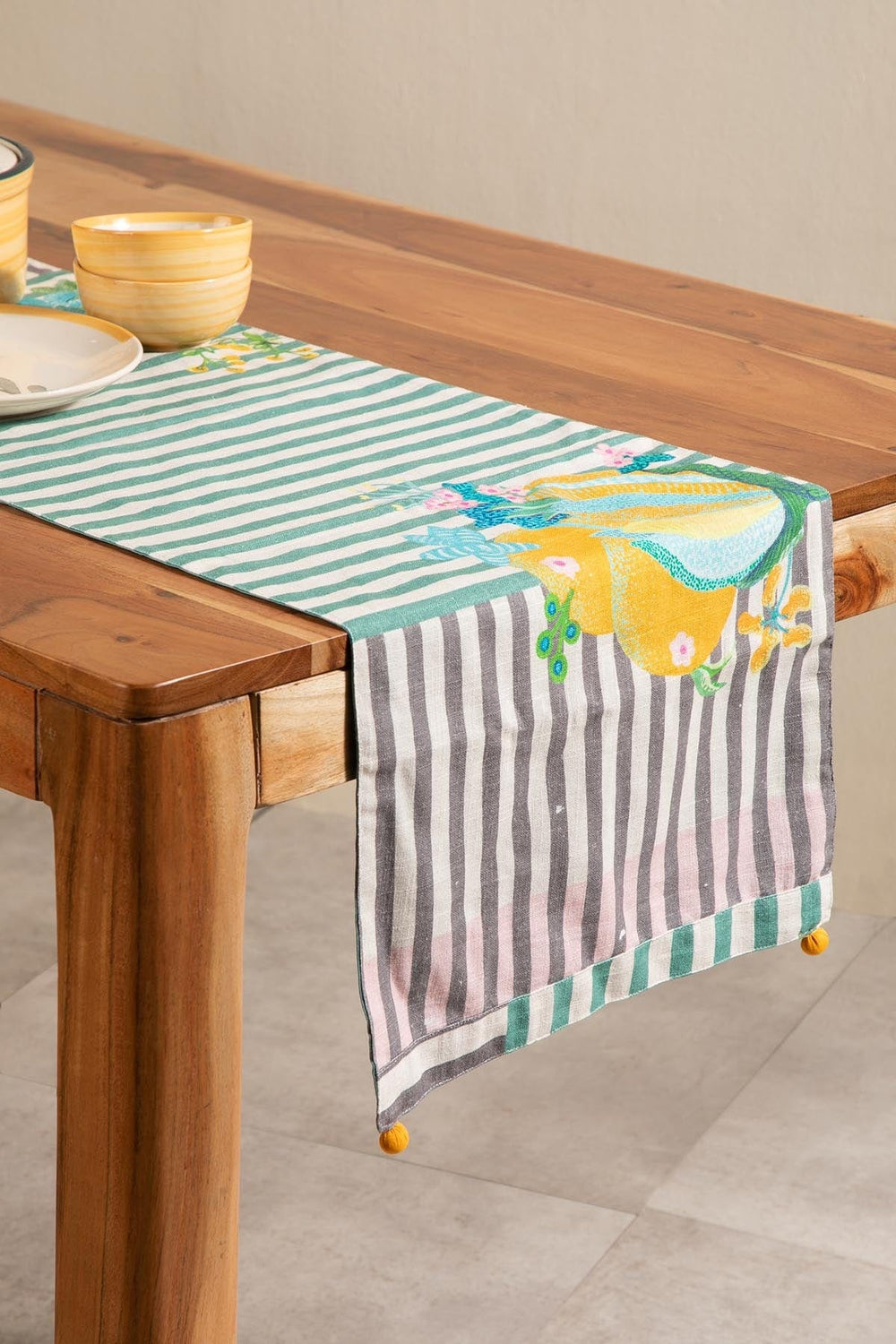 Keora Stripers Honey Bloom Table Runner
