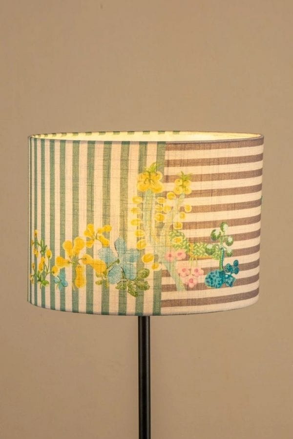 Keora Stripes Large Drum Lampshade (Honey Bloom)