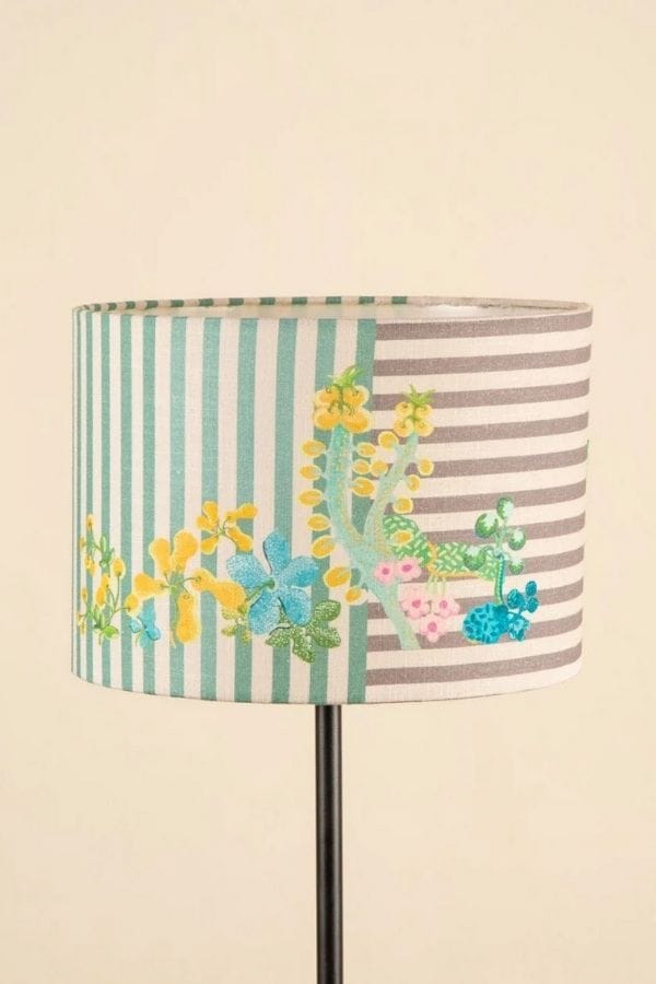 LAMPSHADES Keora Stripes Large Drum Lampshade (Honey Bloom)