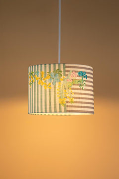 PENDANT LAMPS Keora Stripes Large Drum Pendant (Honey Bloom)
