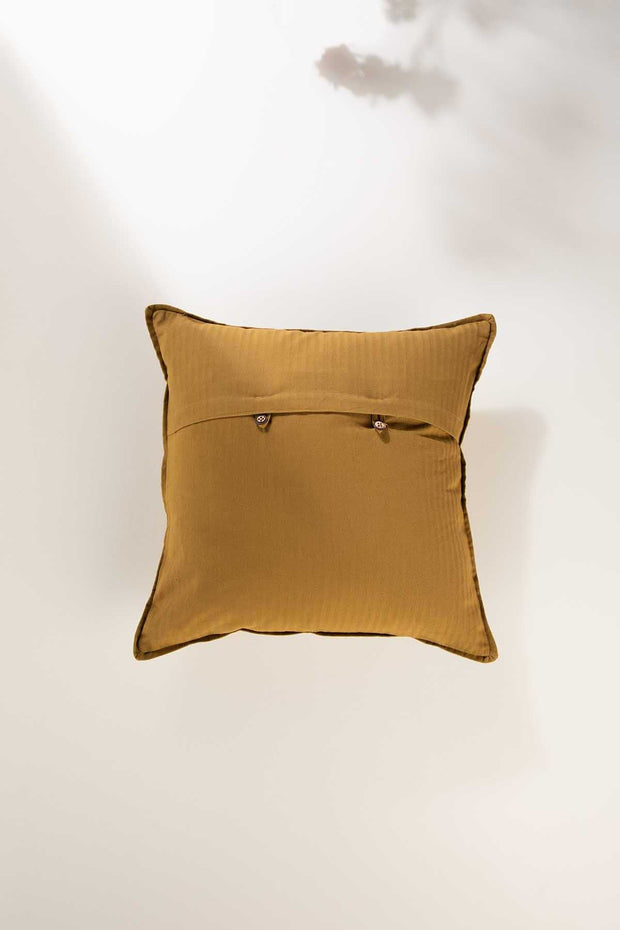 SOLID & TEXTURED CUSHIONS Khakhi Cushion Cover (46 Cm X 46 Cm)
