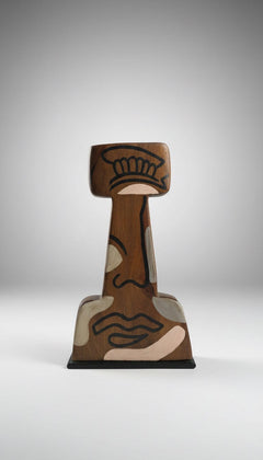FIGURINES Kissed Face Wood Sculpture