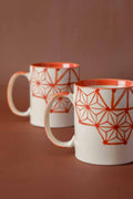 MUGS & CUPS Kiwach Orange Ceramic Coffee Mug (Set Of 2)