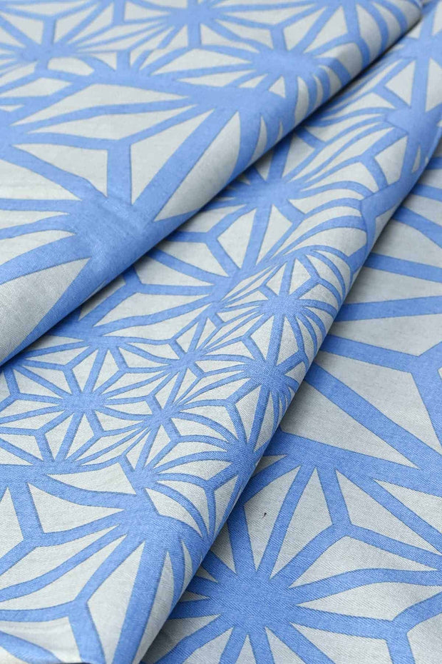 PRINT & PATTERN HEAVY FABRICS Kiwach Printed Heavy Fabric And Curtains (Oriental Blue)
