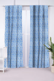 PRINT & PATTERN HEAVY FABRICS Kiwach Printed Heavy Fabric And Curtains (Oriental Blue)