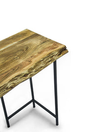 CONSOLE TABLES Koa Acacia Wood And Metal Console Table