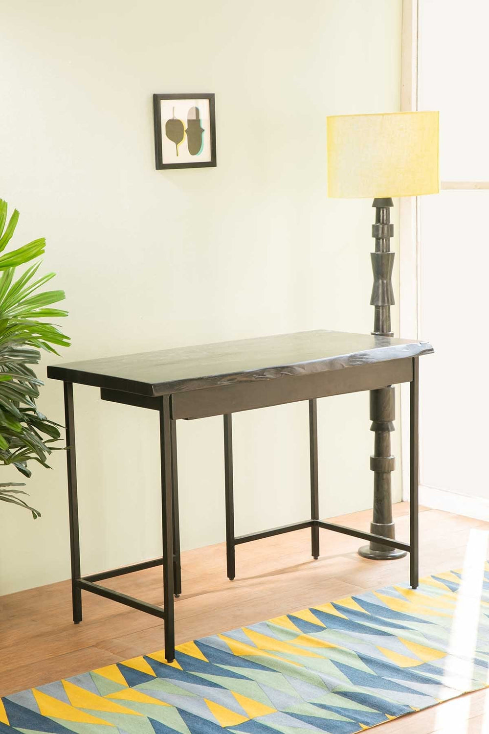 STUDY TABLES Kobe Charcoal Study Table (Acacia Wood)