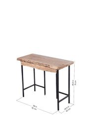 STUDY TABLES Kobe Study Table (Acacia Wood And Metal)