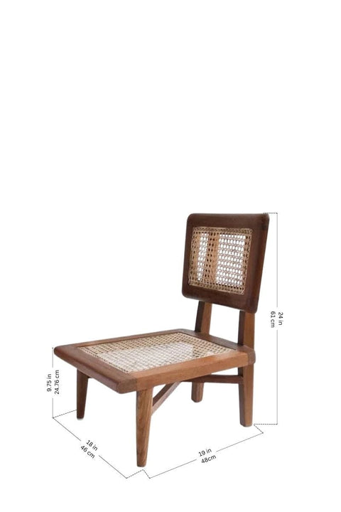 ARMCHAIRS & ACCENTS Kobe Teak Wood And Wicker Accent Chair