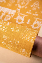 Koda Grama Printed Upholstery Fabric (Ochre Yellow)