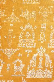 PRINT & PATTERN UPHOLSTERY FABRICS Koda Grama Printed Upholstery Fabric (Ochre Yellow)