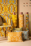 PRINT & PATTERN UPHOLSTERY FABRICS Koda Grama Printed Upholstery Fabric (Ochre Yellow)